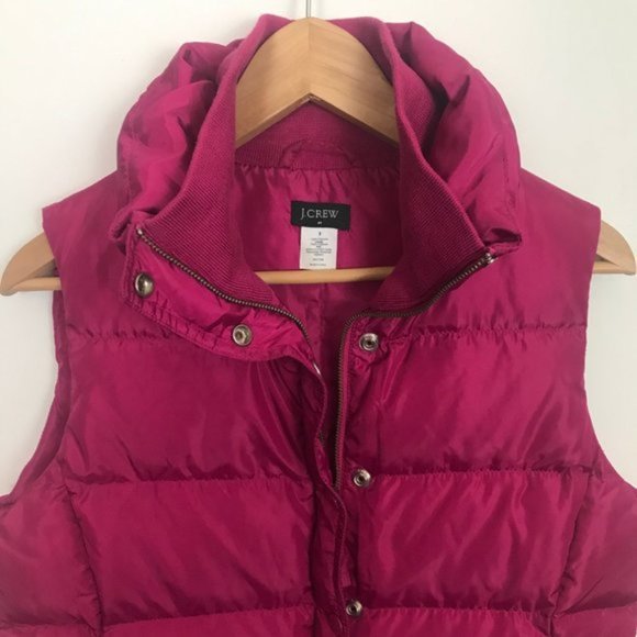 J. Crew Jackets & Blazers - J. CREW Women 80% Down Burgundy Small Vest Jacket